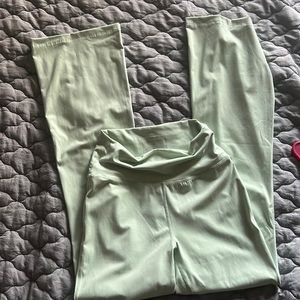 Green Echt Flare Pants